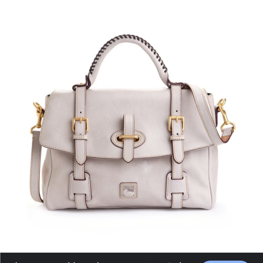 Dooney & Bourke Florentine Vachetta leather satchel bag with strap & arm handle